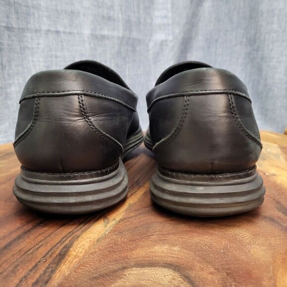 COLE HAAN Loafers Original Grand Leather Slip-On Black Men's 9M - Picture 4 of 12